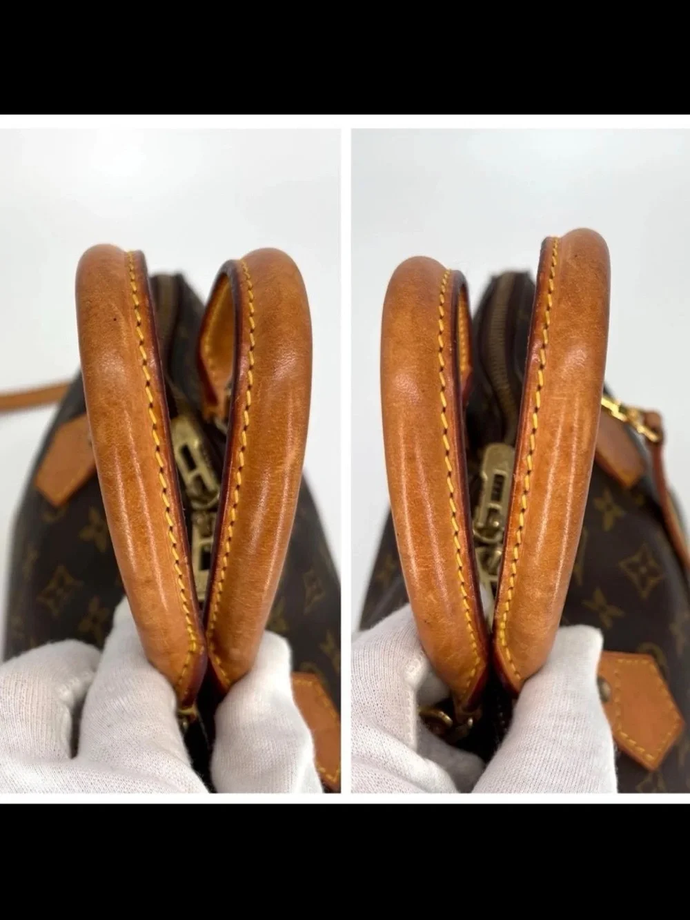 Louis Vuitton Monogram Canvas Satchel with Tan Vachetta Accents